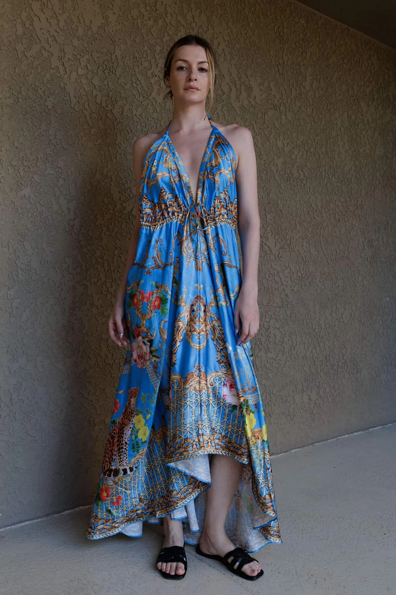 Blue Vacation Maxi Dress For Women