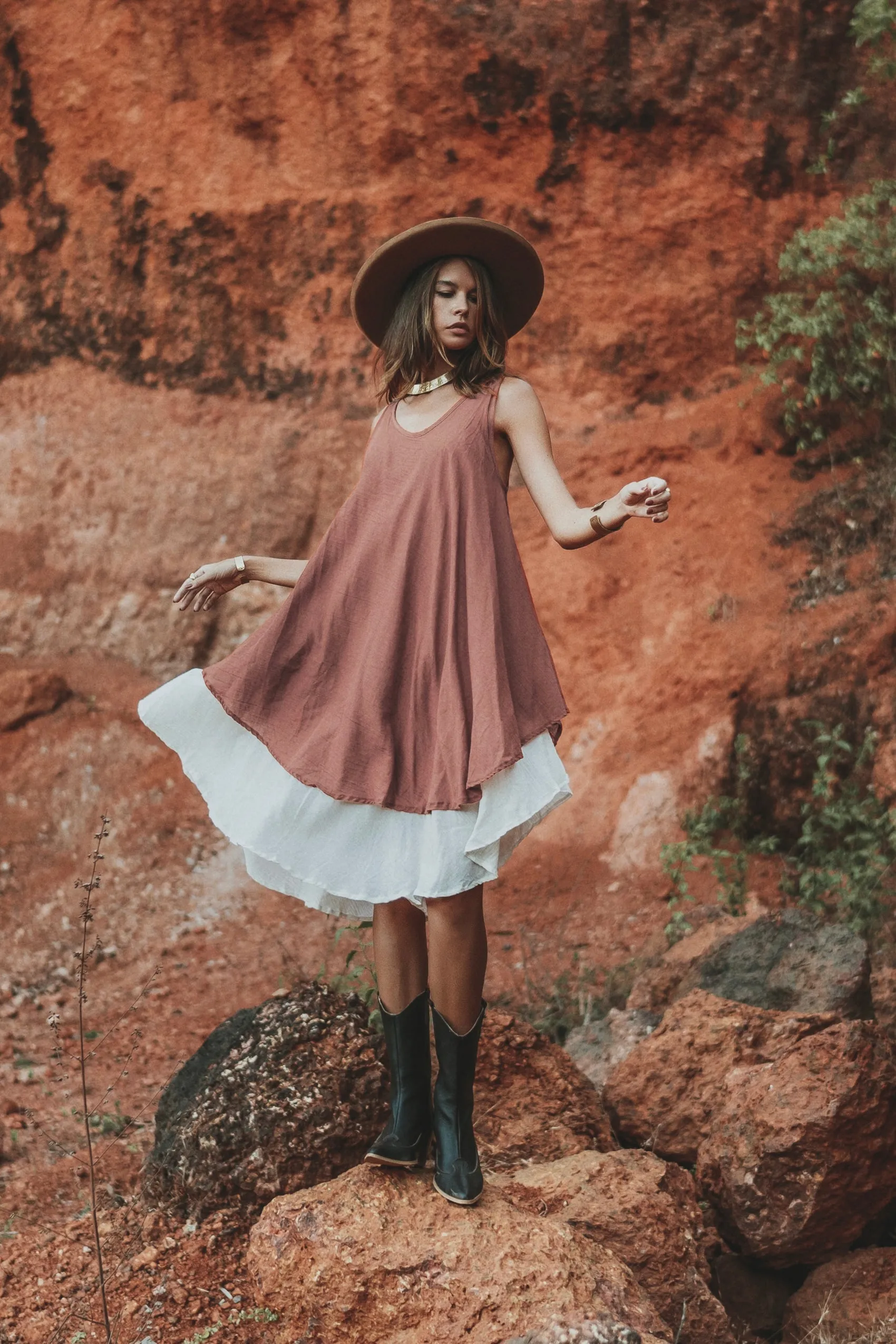Boho Dress Momoko Sandstone