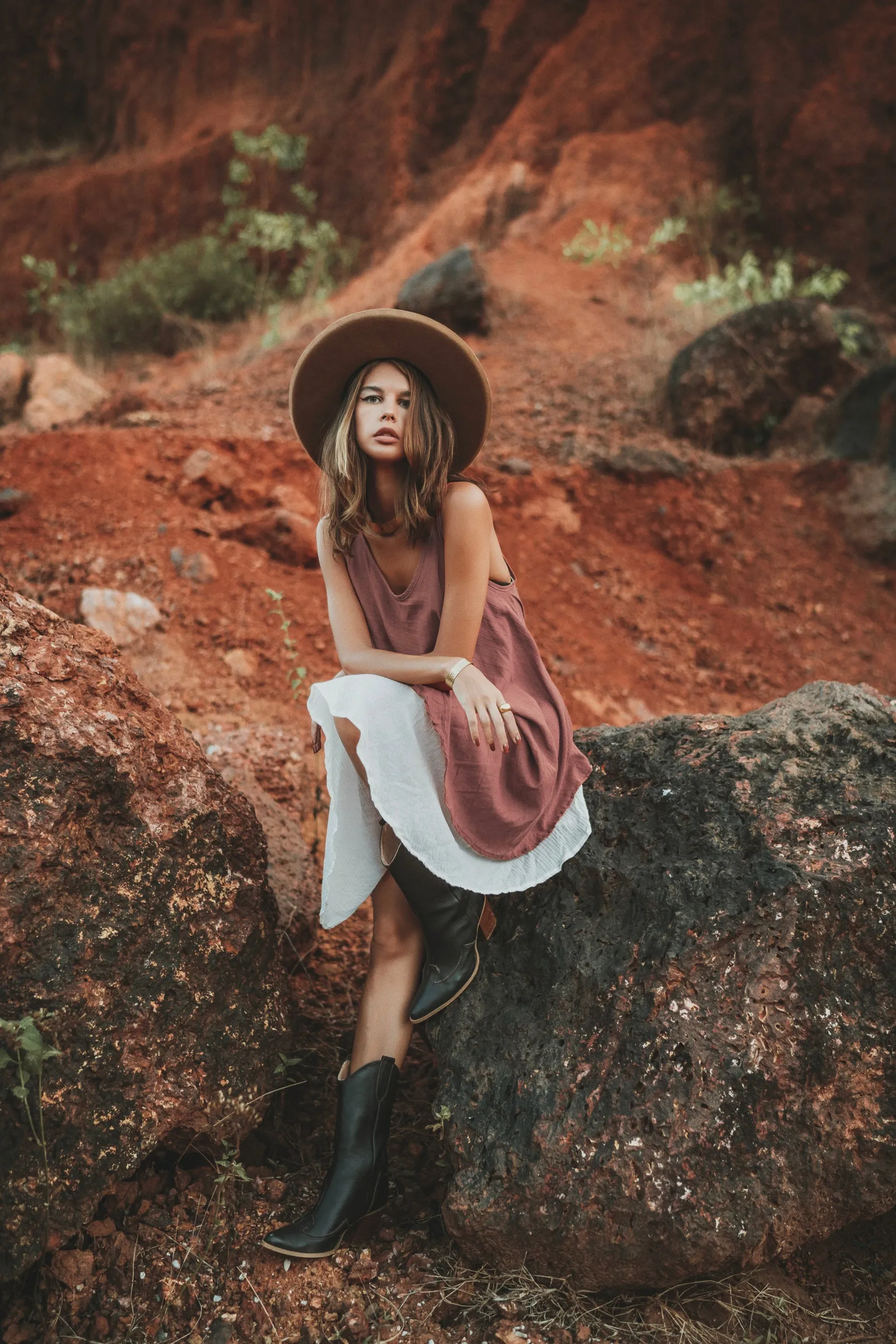 Boho Dress Momoko Sandstone