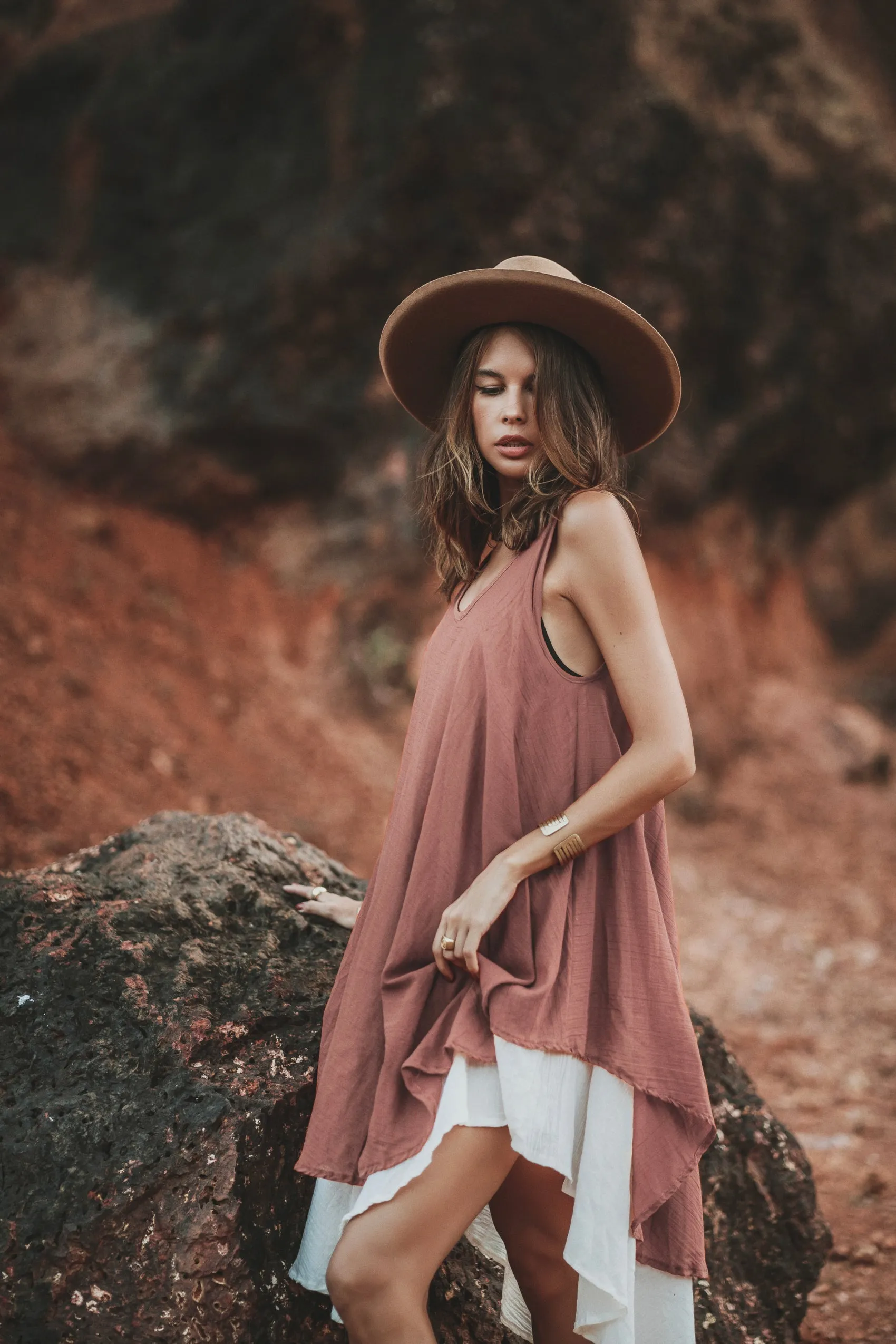 Boho Dress Momoko Sandstone