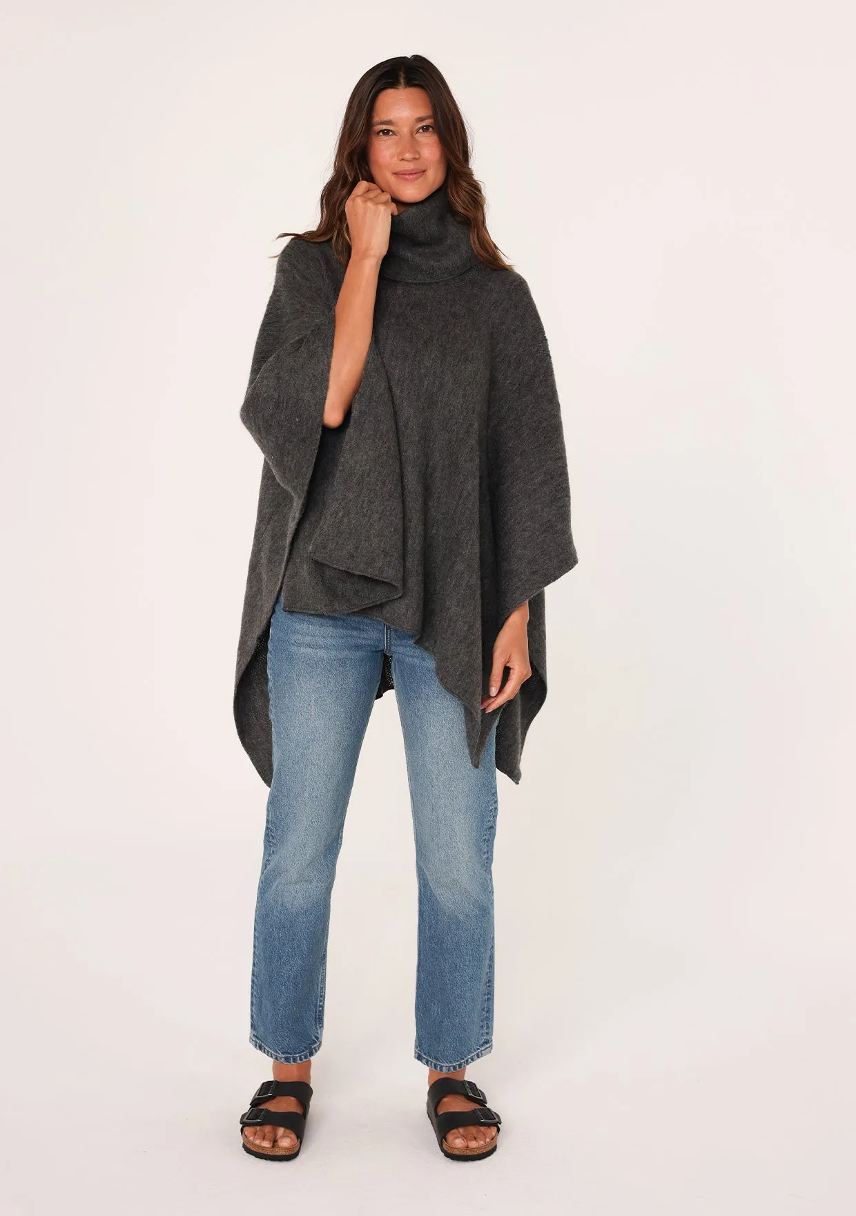 Boho Lightweight Cowl Neck Poncho