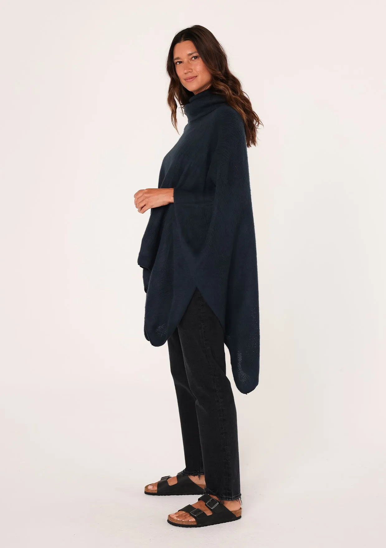 Boho Lightweight Cowl Neck Poncho