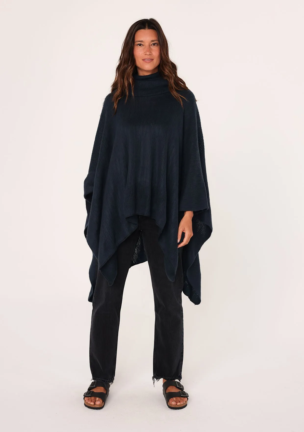 Boho Lightweight Cowl Neck Poncho