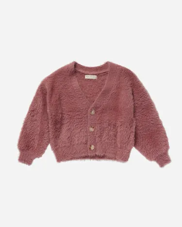 Boxy Crop Cardigan Raspberry