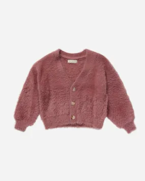 Boxy Crop Cardigan Raspberry
