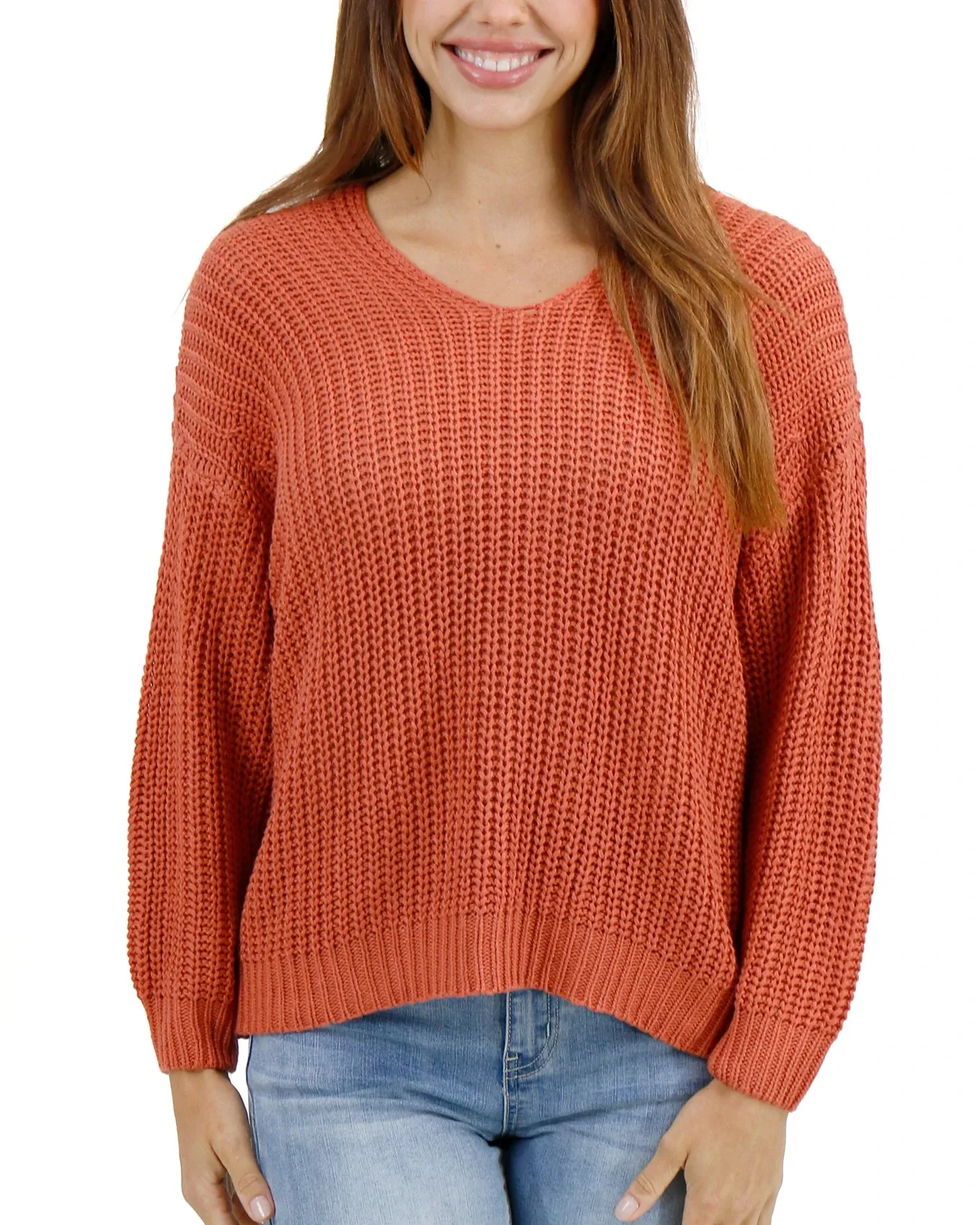 Boyfriend Slouchy Ginger Spice Knit Sweater