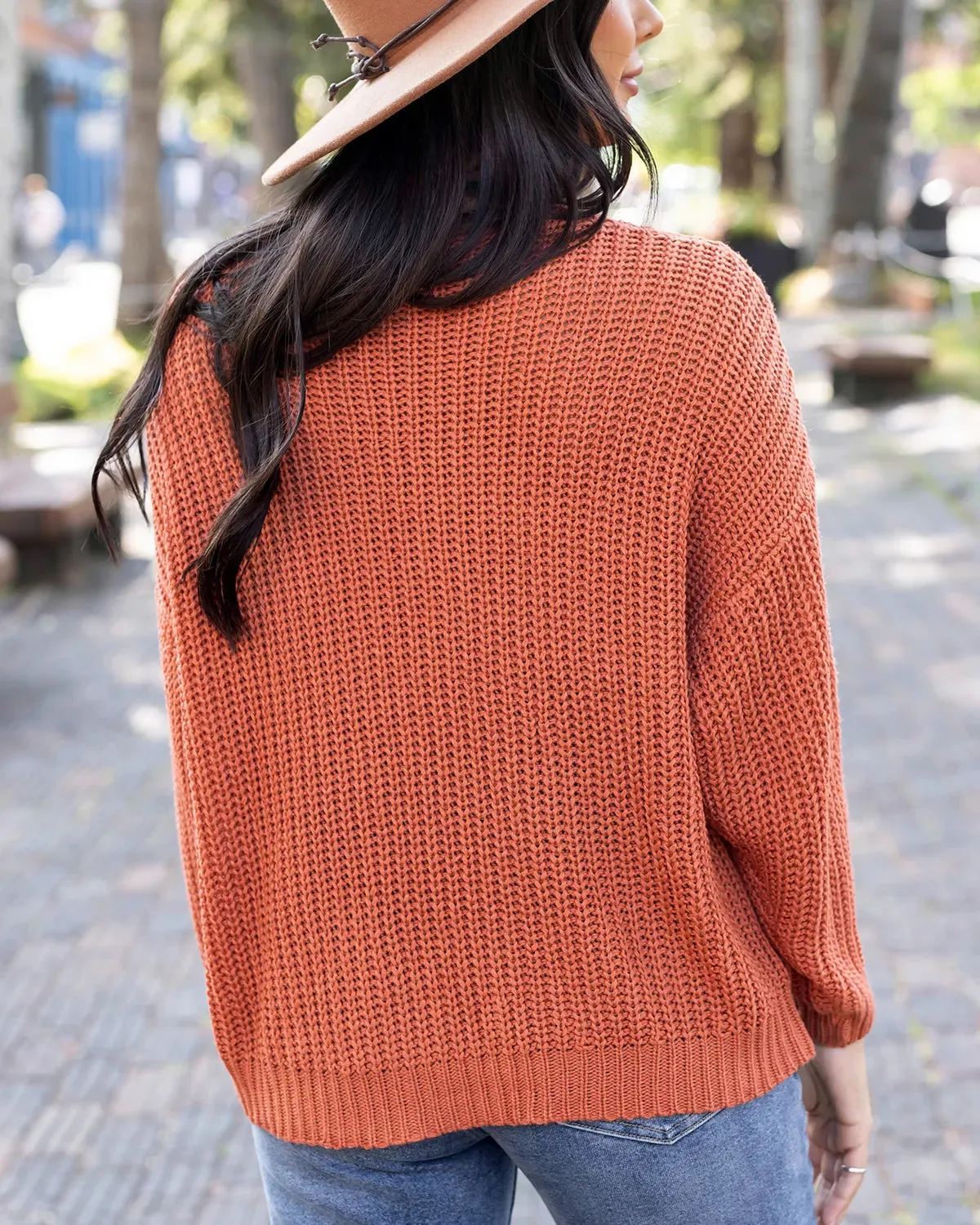 Boyfriend Slouchy Ginger Spice Knit Sweater