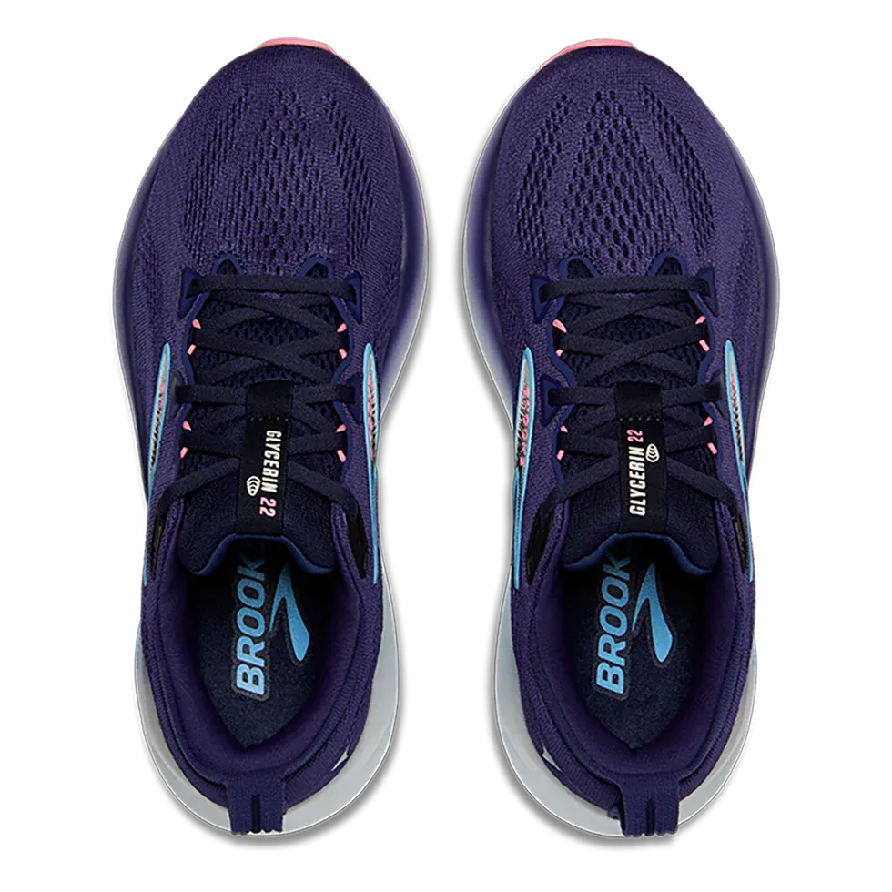 Brooks Glycerin 22 Blue Ribbon Peacoat Dianthus Women's