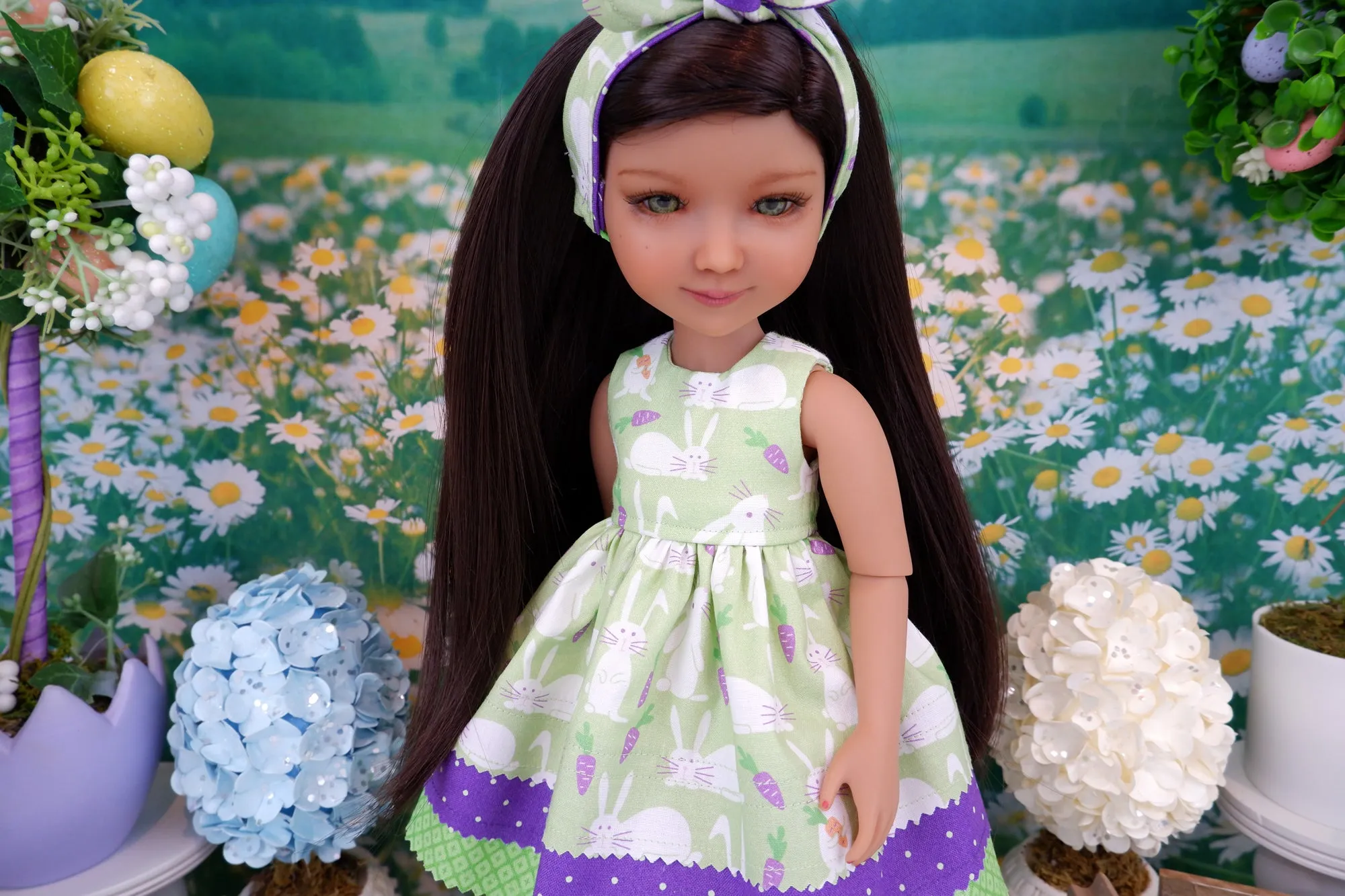 Bunny Greens - dress with boots for Ruby Red Fashion Friends doll