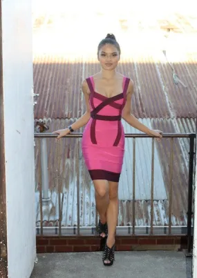 Candy Stripes Bandage/Bodycon Dress