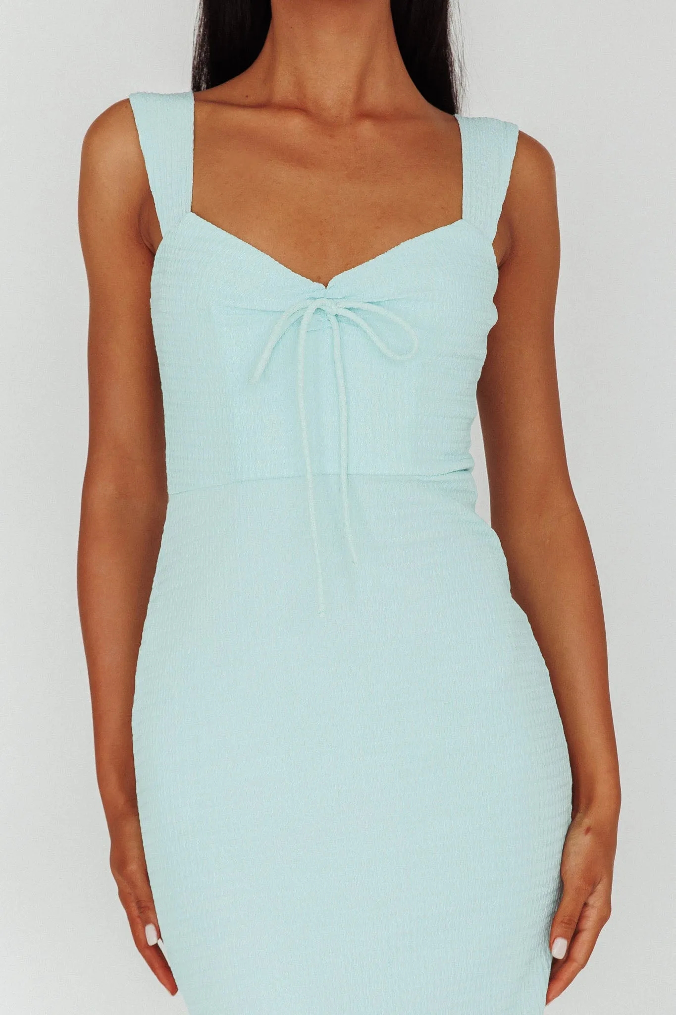 Carinn Tied Bust Maxi Dress Sky Blue