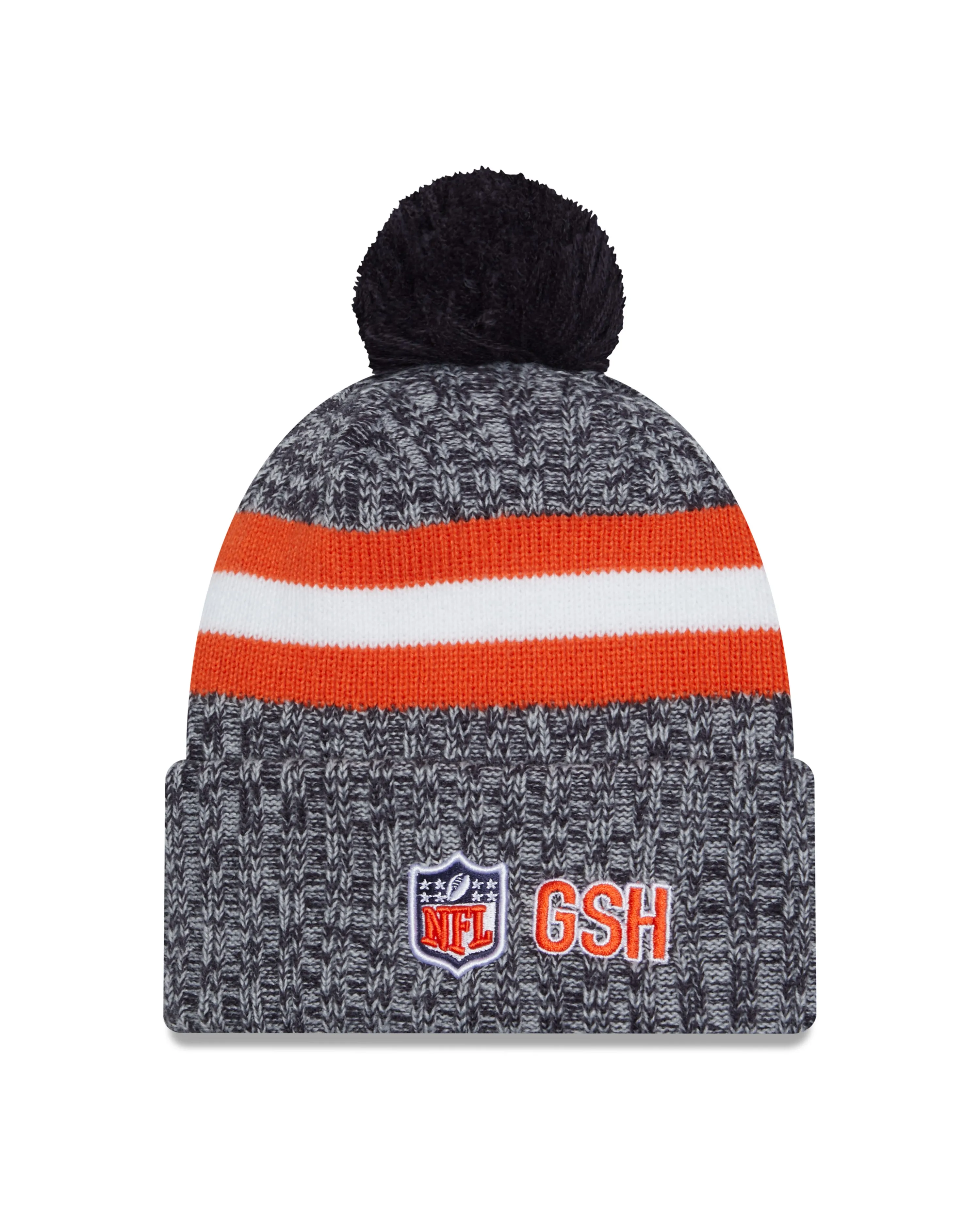 Chicago Bears New Era 2023 Sideline - Sport Cuffed Pom Knit Hat - Navy