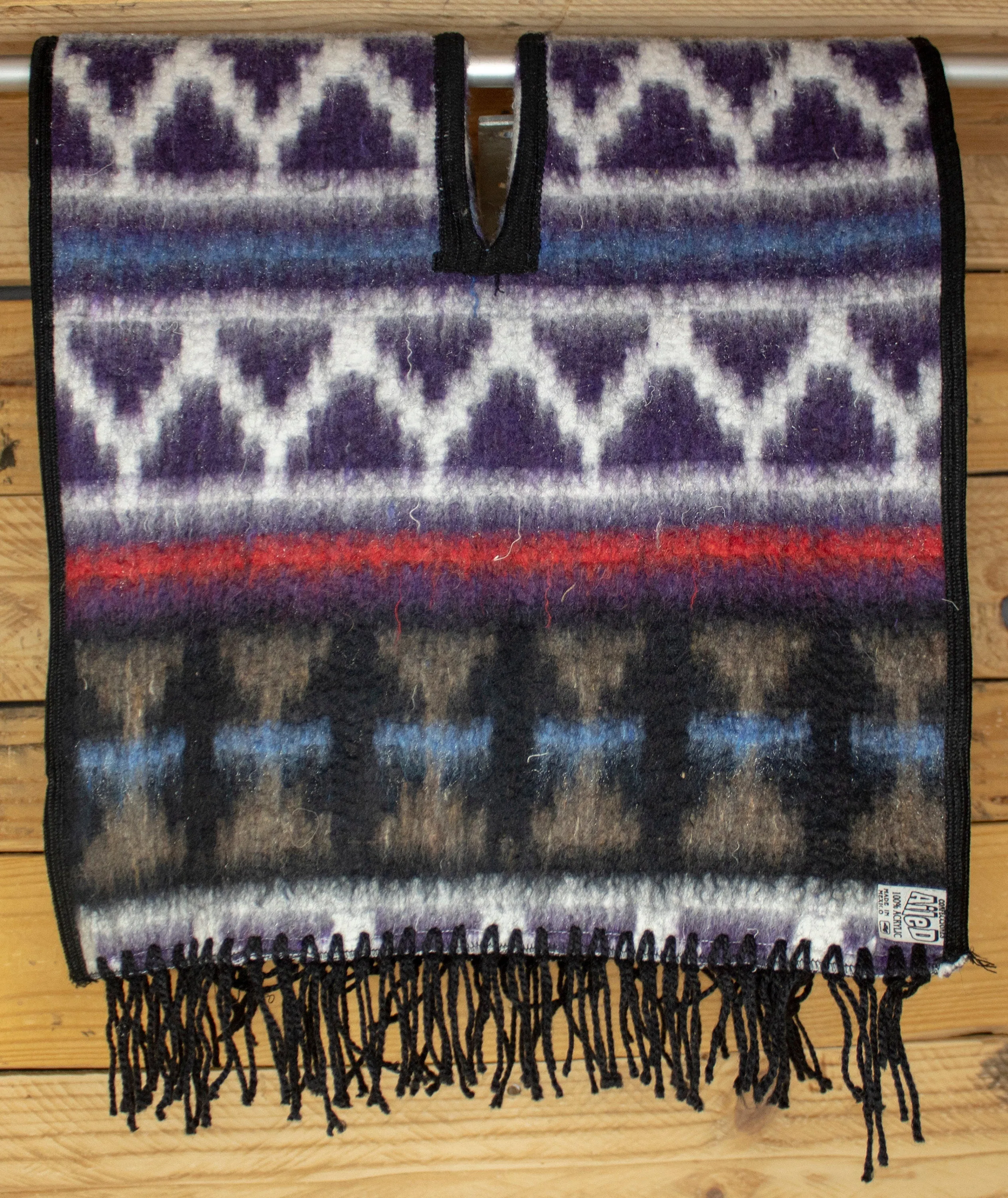 CHILDRENS WALKER TODDLER  kids sized 2 sided reversible Mexican Poncho rebozo gaban