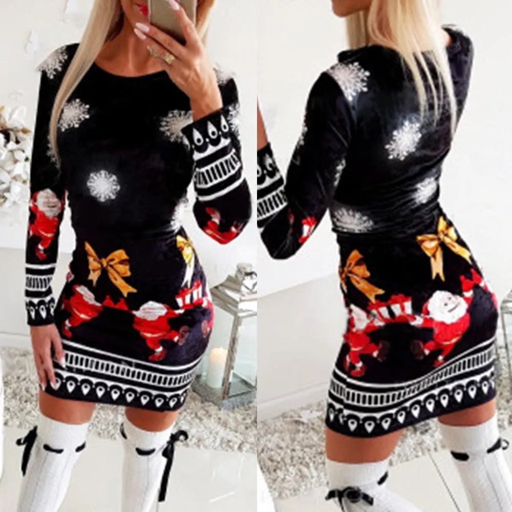 Christmas Long Sleeve Dress