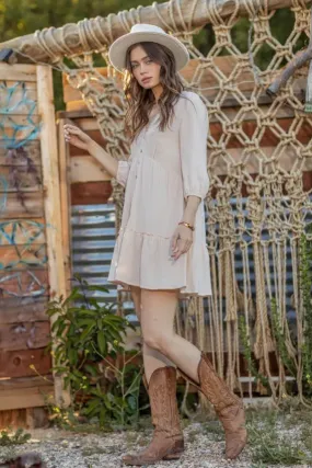 Cotton Babydoll Mini Dress