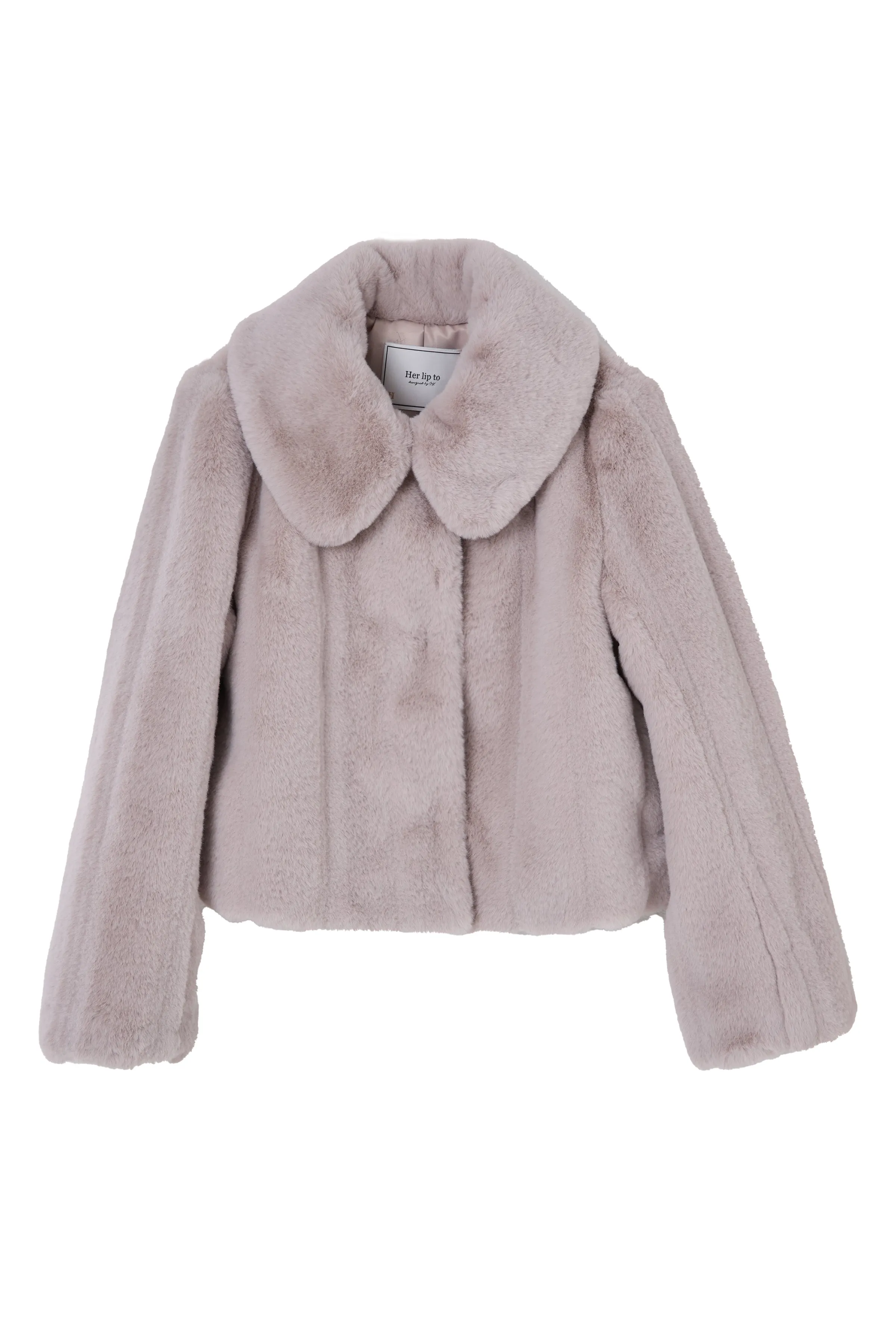 【cream / tea rose / rich brown】Winter Love Faux Fur Coat