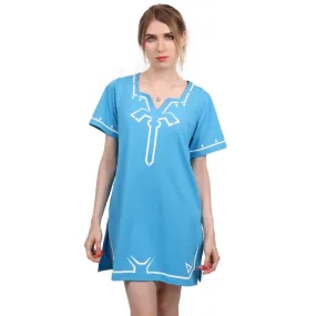 DAZCOS Loose Fit Champion's Tunic Game Inspired Blue Nightgowns for Girls