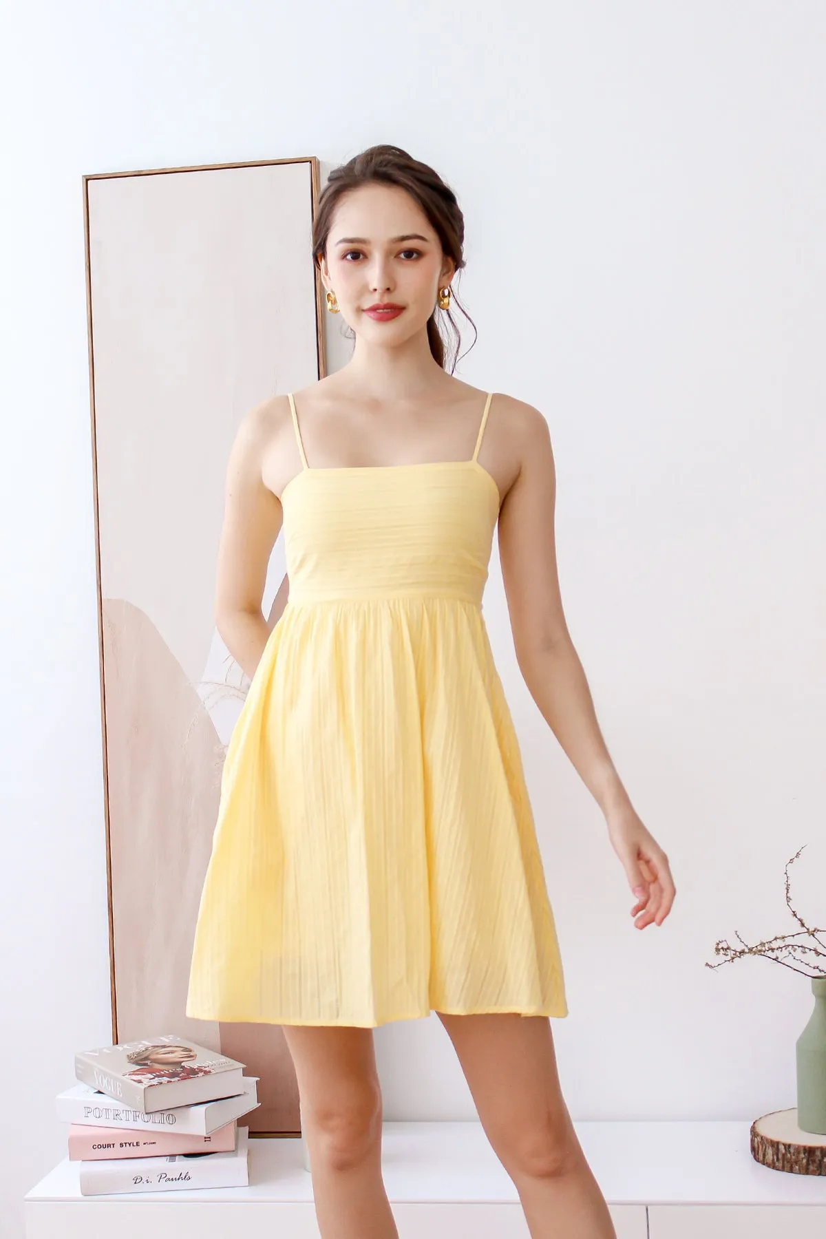 Della Babydoll Dress Romper - Butter Yellow [XS/S/M/L/XL]