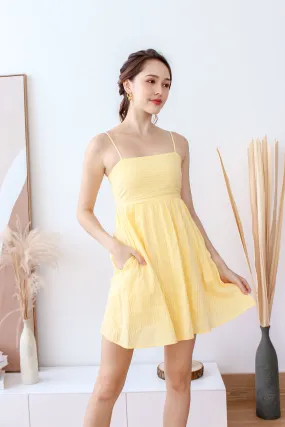 Della Babydoll Dress Romper - Butter Yellow [XS/S/M/L/XL]