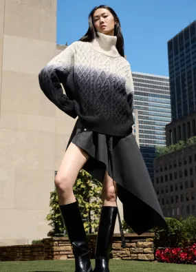 Dip Dyed Turtleneck Sweater