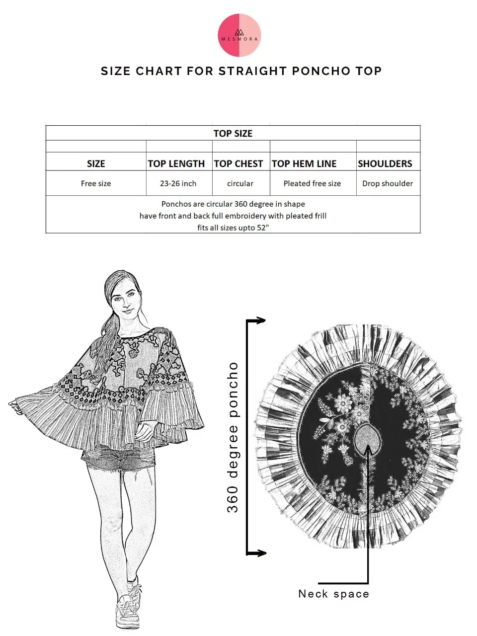 Dusty Pink Woollen Embroidered Circular Poncho
