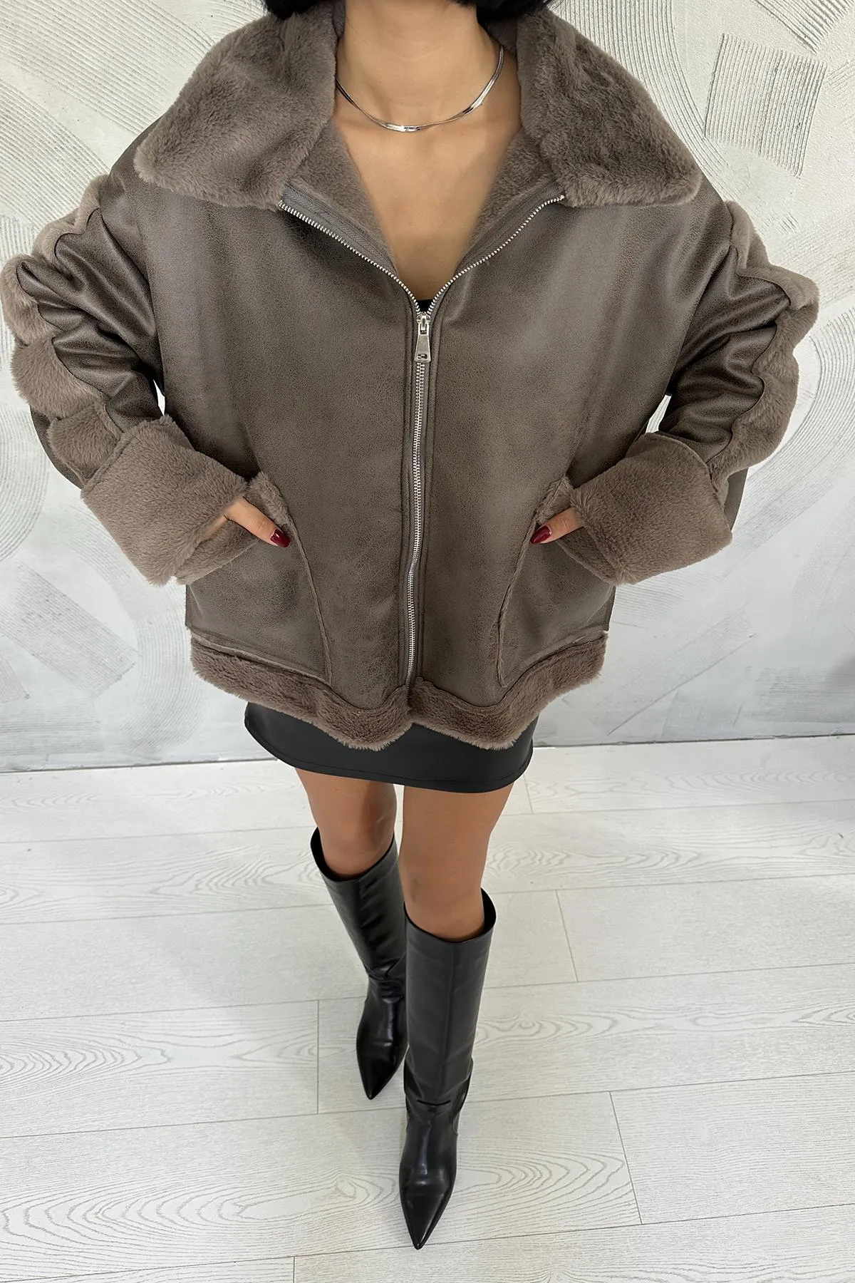 ELS Fur Coat - Khaki - Fleet