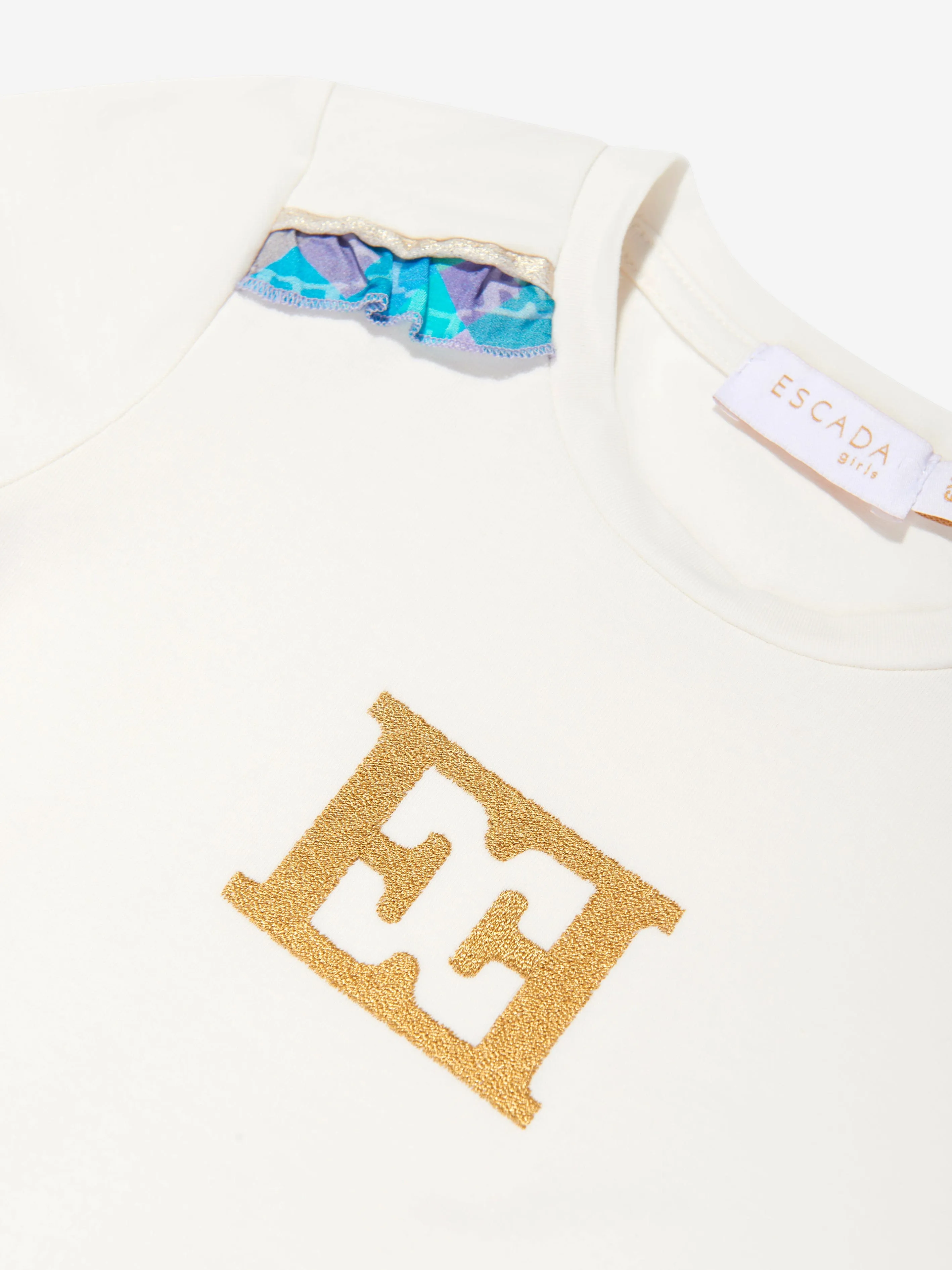 Escada Girls Logo T-Shirt Dress in White