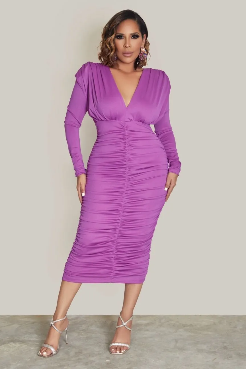 Estella Ruched Bodycon Dress