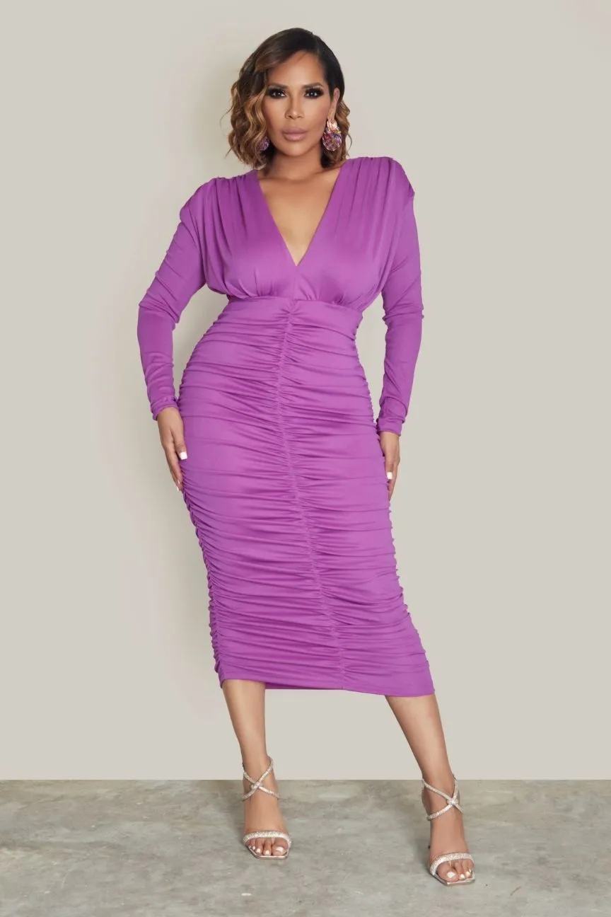 Estella Ruched Bodycon Dress