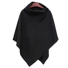 Female Casual Solid Color Poncho