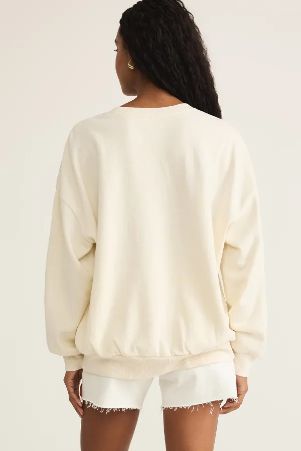 Flag Sunday Sweatshirt | Sea Salt