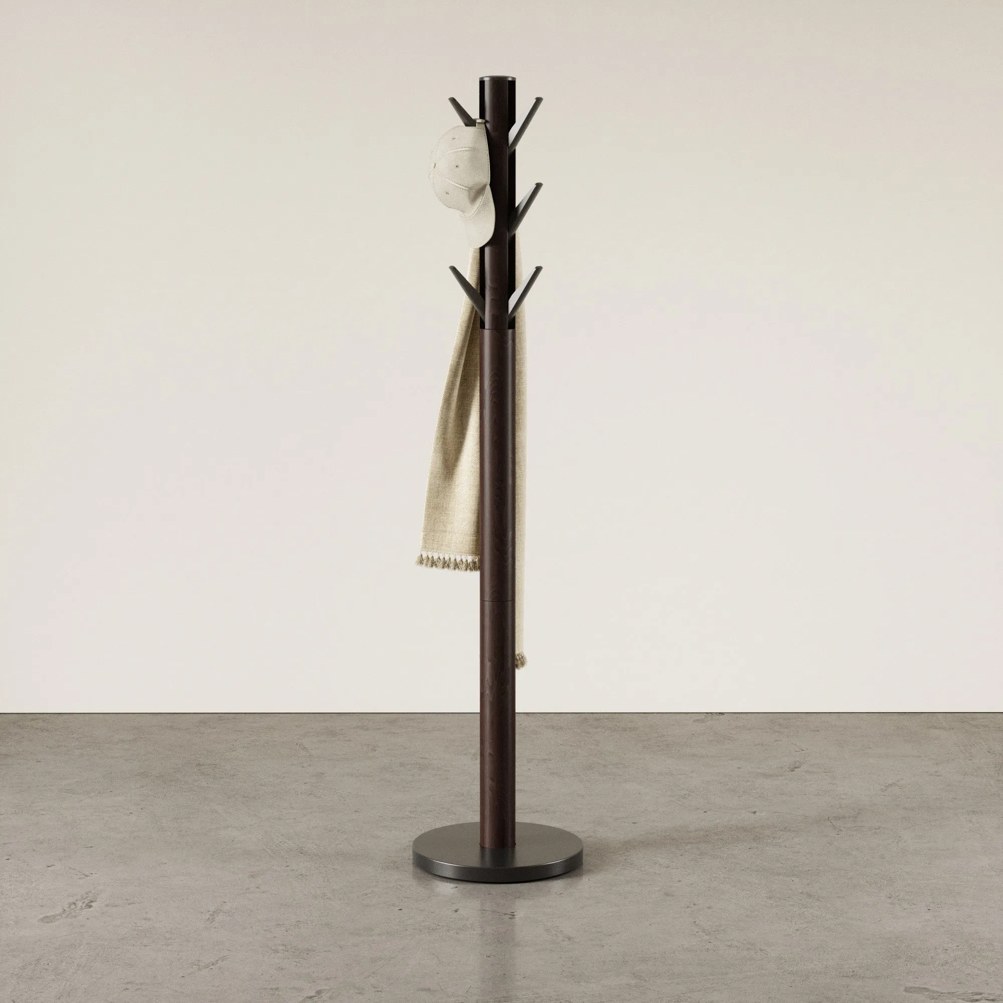 Flapper Coat Rack - Black/Walnut