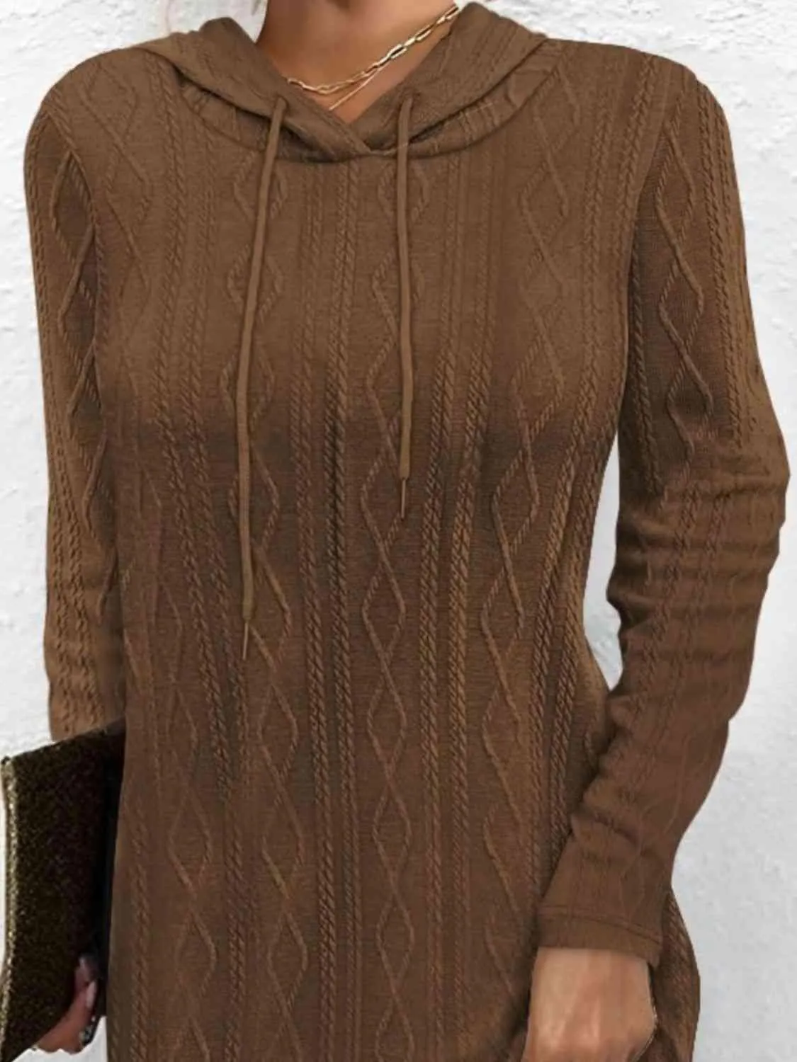 Functionally Chic Hooded Sweater Dress