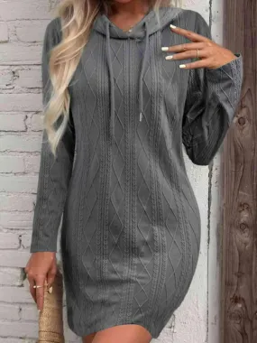 Functionally Chic Hooded Sweater Dress