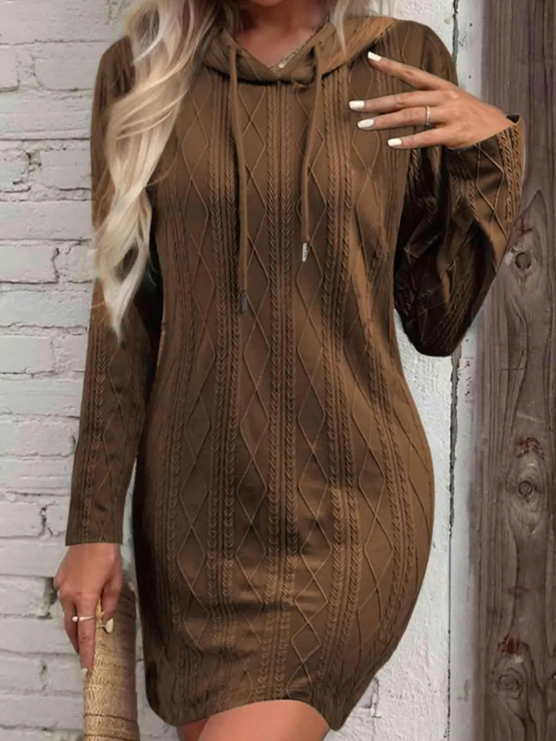 Functionally Chic Hooded Sweater Dress