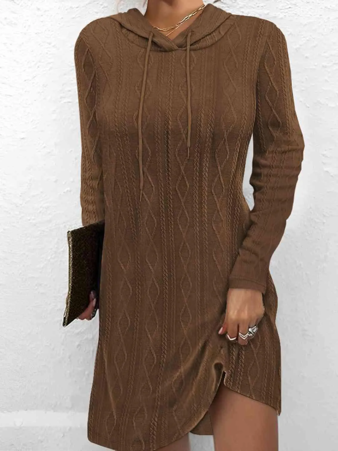 Functionally Chic Hooded Sweater Dress