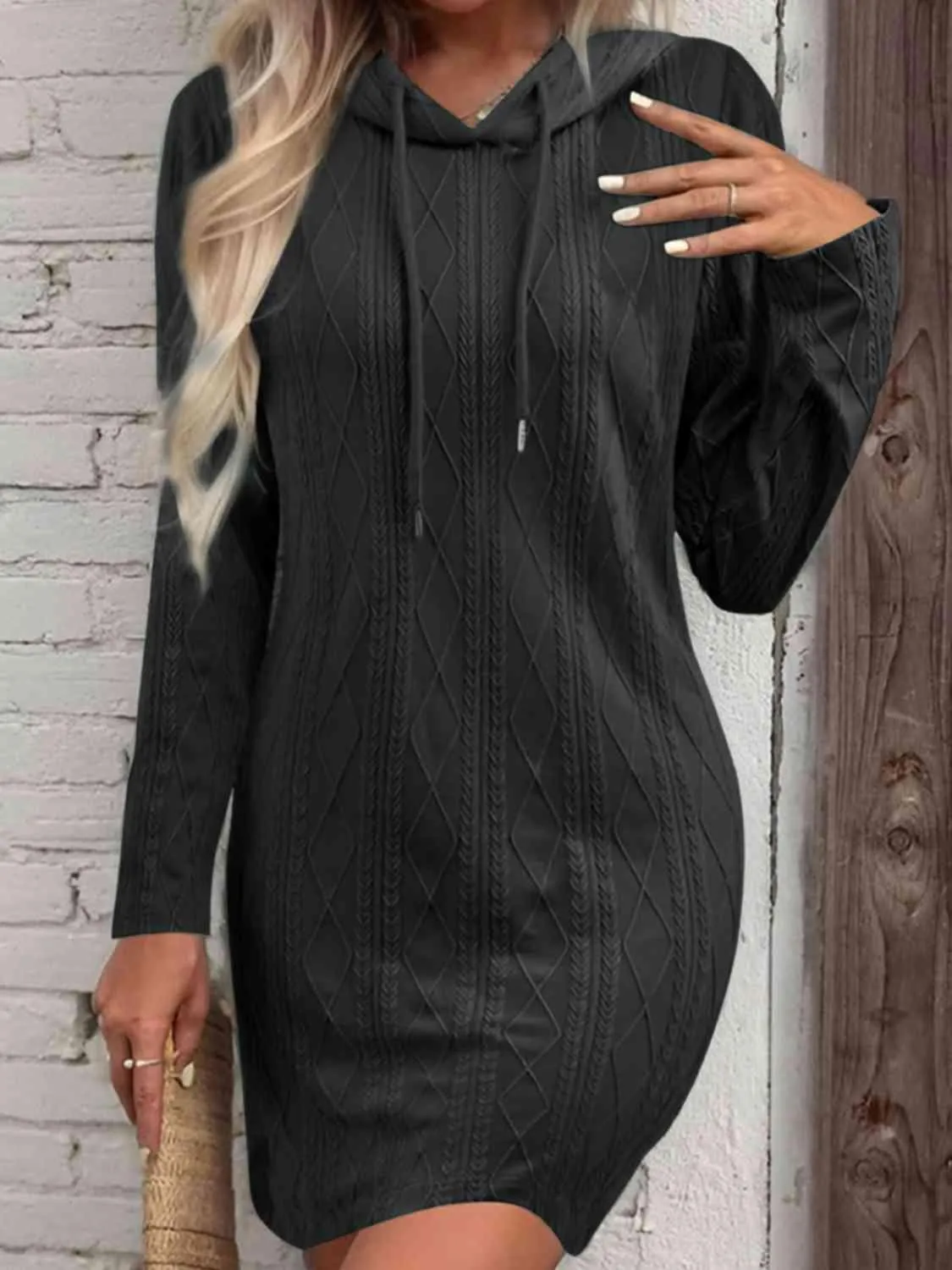 Functionally Chic Hooded Sweater Dress