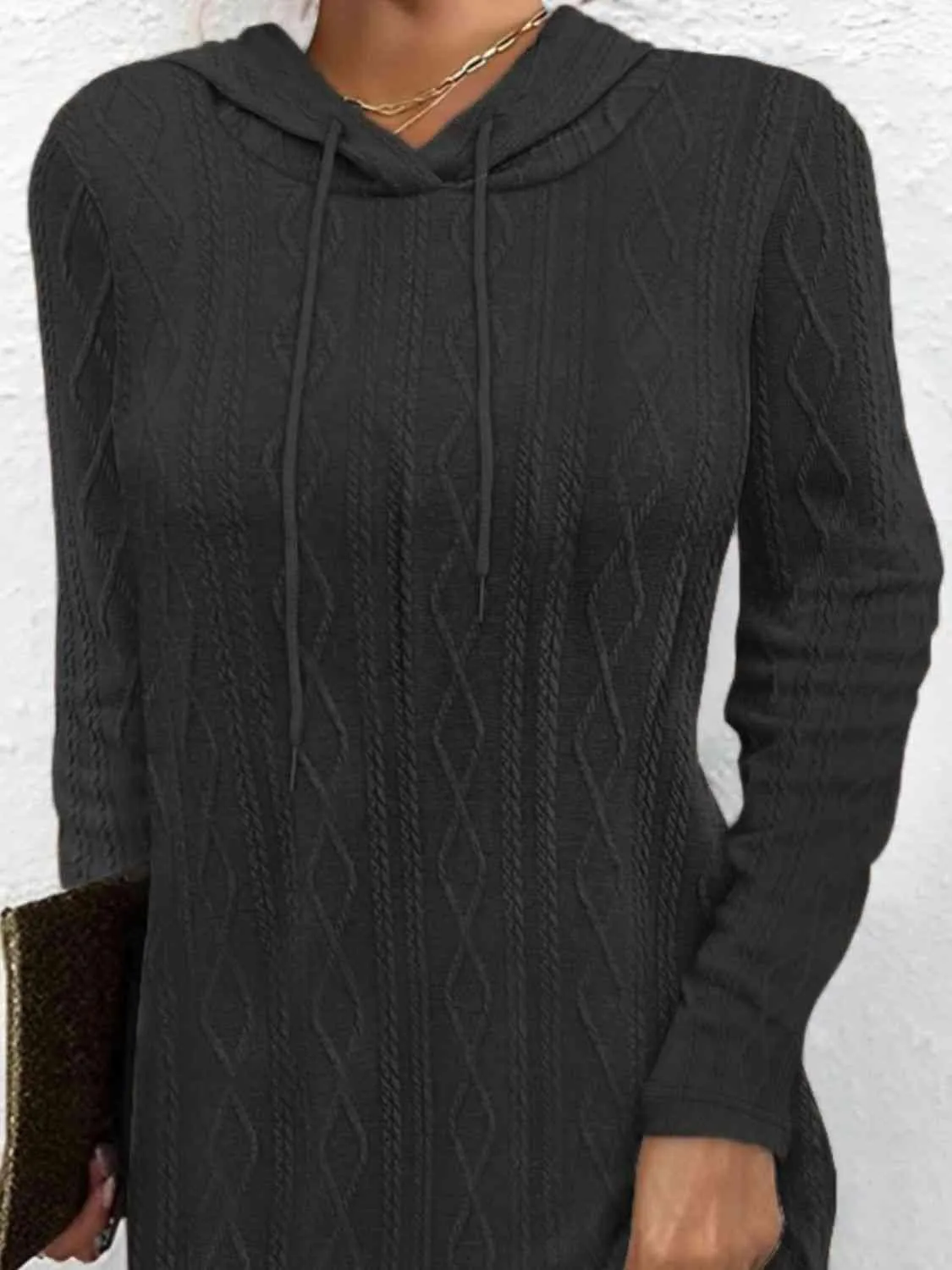 Functionally Chic Hooded Sweater Dress
