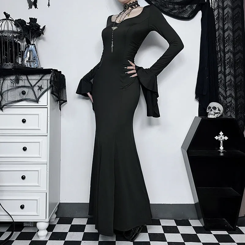 HBO3082 Pleated Skirt Maxi Dress