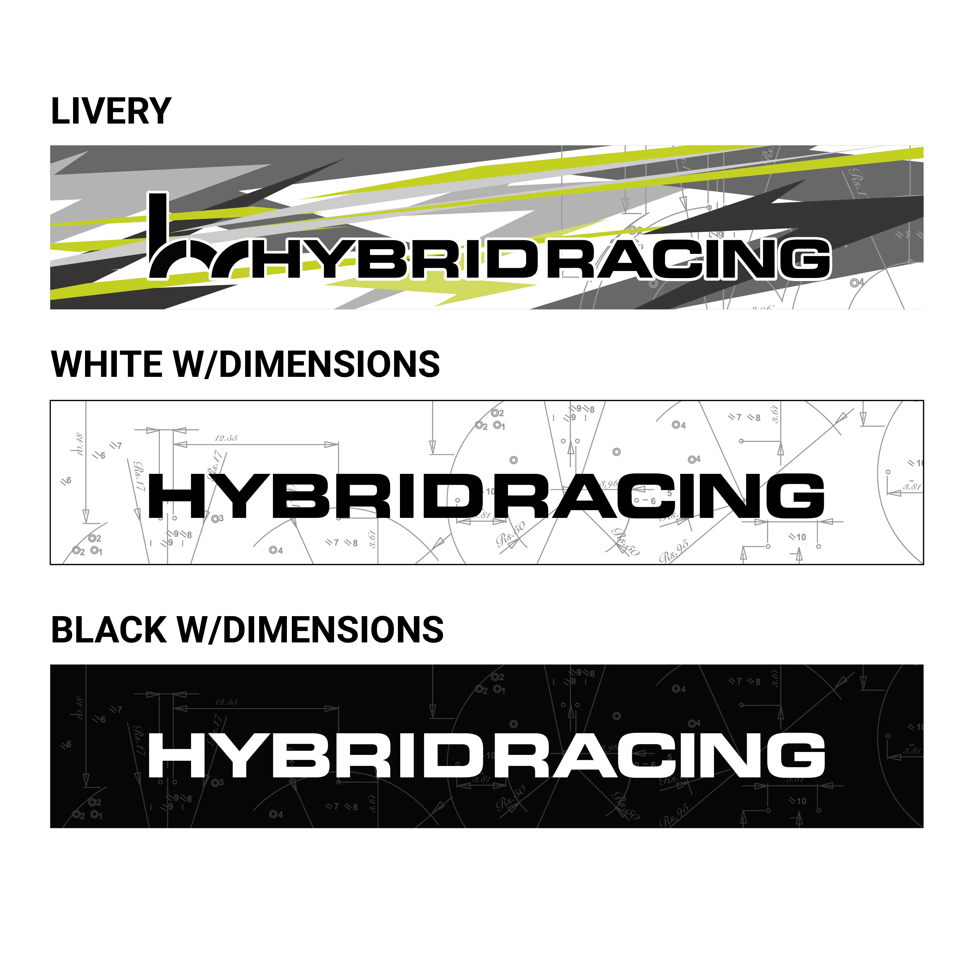 Hybrid Racing Dimensions Sunstrip Livery - HYB-STI-00-07