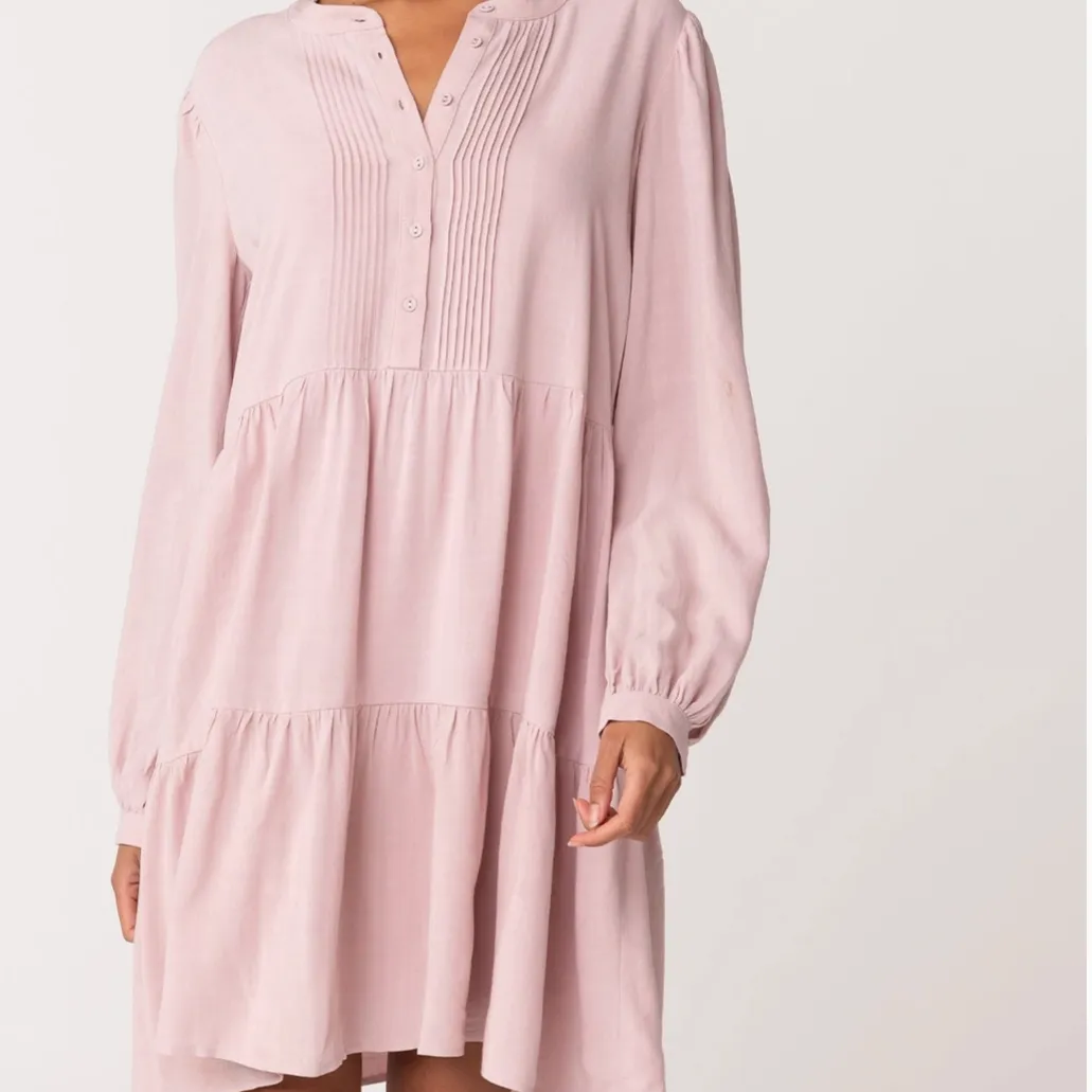 Krista Linen Blend Vintage Babydoll Mini Dress
