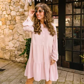 Krista Linen Blend Vintage Babydoll Mini Dress