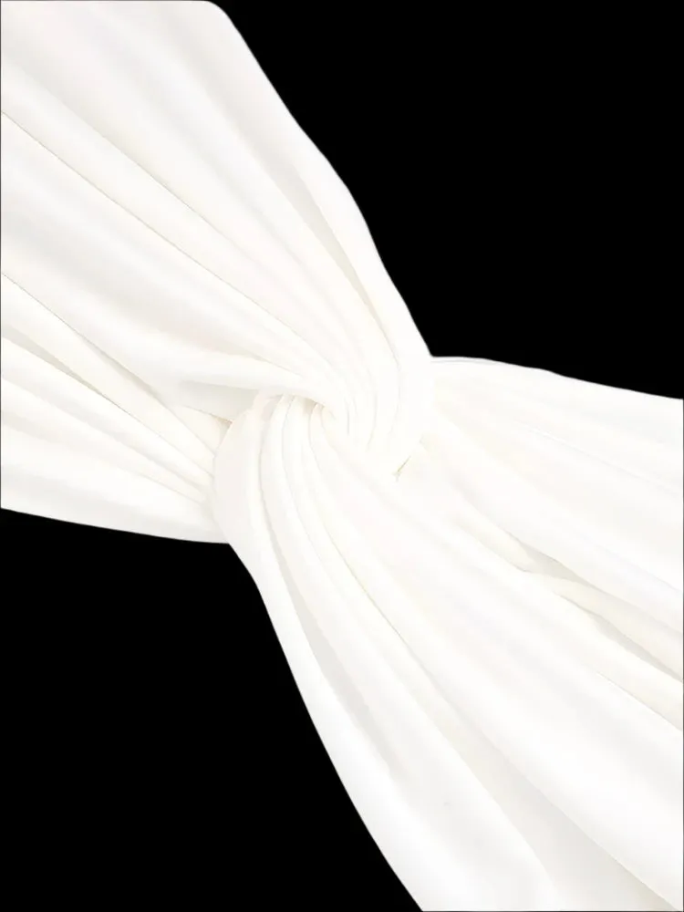 Long Sleeve Pleated Draped Maxi Dress