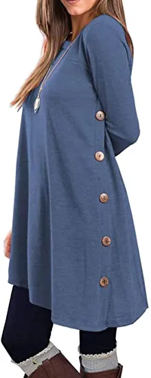LONG SLEEVE T SHIRTS TUNIC DRESS