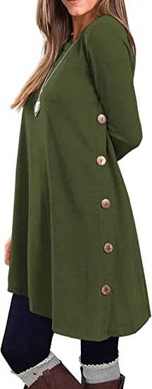 LONG SLEEVE T SHIRTS TUNIC DRESS