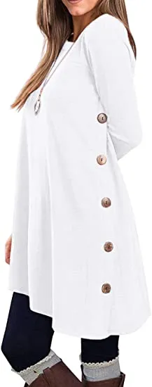 LONG SLEEVE T SHIRTS TUNIC DRESS