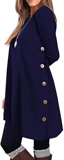 LONG SLEEVE T SHIRTS TUNIC DRESS
