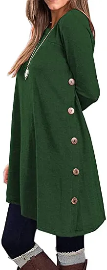 LONG SLEEVE T SHIRTS TUNIC DRESS
