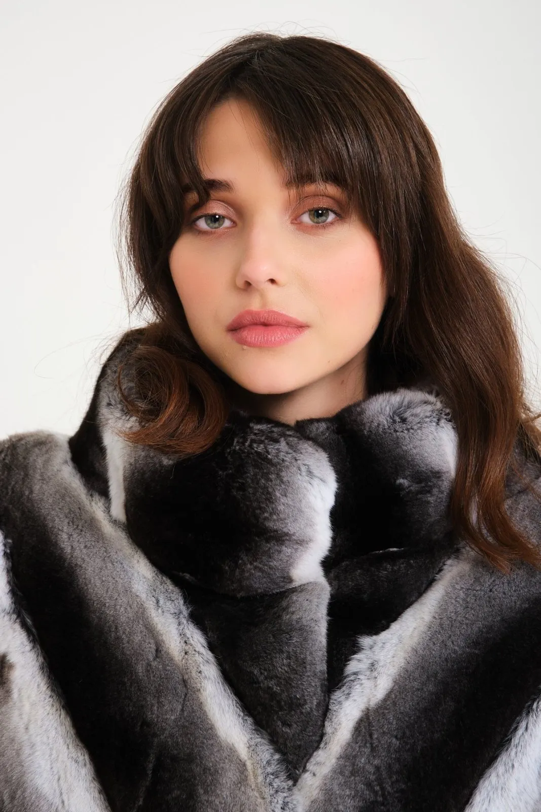 Natural Grey Chinchilla Fur Coat