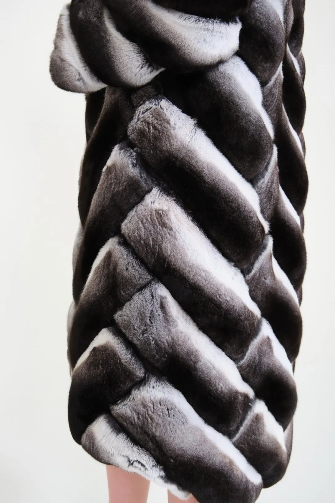 Natural Grey Chinchilla Fur Coat